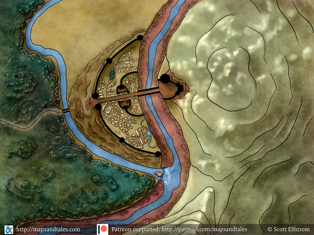 Map of an island in the burial city of Khalan-Rah